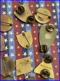 Lot of 35 WWII US Army Patch Type DI DUI Metal Insignia Division Command Etc