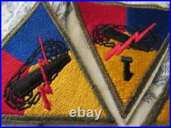 Lot of Vtg. WWII US Army Armor Triangle Patches