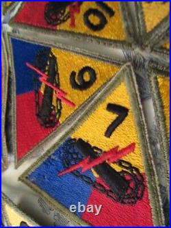 Lot of Vtg. WWII US Army Armor Triangle Patches