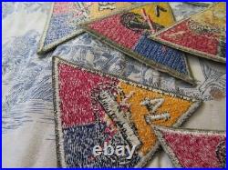 Lot of Vtg. WWII US Army Armor Triangle Patches