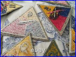 Lot of Vtg. WWII US Army Armor Triangle Patches