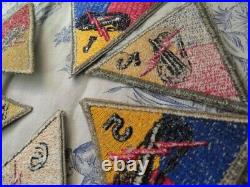 Lot of Vtg. WWII US Army Armor Triangle Patches