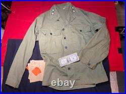 MINT US Army WWII HBT Cotton 13 Star Button Shirt/jacket 40s M1943 M43 36 Large