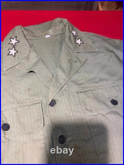 MINT US Army WWII HBT Cotton 13 Star Button Shirt/jacket 40s M1943 M43 36 Large