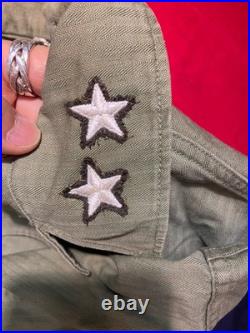 MINT US Army WWII HBT Cotton 13 Star Button Shirt/jacket 40s M1943 M43 36 Large