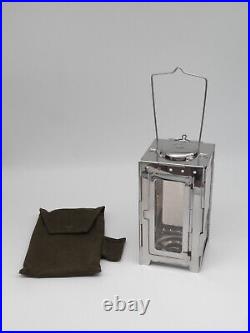 MINT Vintage Original WWII Swiss Army Military Folding Lantern with Canvas bag