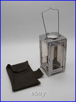 MINT Vintage Original WWII Swiss Army Military Folding Lantern with Canvas bag