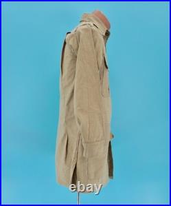 Men's VTG 1940s WWII British Army Aertex Khaki Bush Jacket Sz S 40s WW2