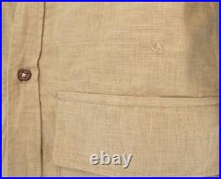 Men's VTG 1940s WWII British Army Aertex Khaki Bush Jacket Sz S 40s WW2