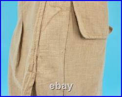 Men's VTG 1940s WWII British Army Aertex Khaki Bush Jacket Sz S 40s WW2