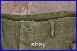 Men's VTG 1940s WWII HBT US Army Cargo Field Pants Sz XL 42X31 40s WW2 Trousers