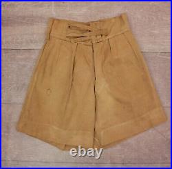 Men's VTG WWII British Army Khaki Cotton Ghurka Shorts Sz 7 WW2