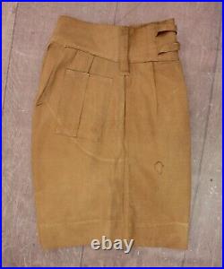 Men's VTG WWII British Army Khaki Cotton Ghurka Shorts Sz 7 WW2