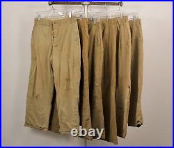 Men's VTG WWII Lot of 6 US Army Tanker Pants Kersey Wool Lined Sz 30-33 WW2 40s