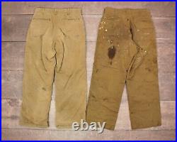 Men's VTG WWII Lot of 6 US Army Tanker Pants Kersey Wool Lined Sz 30-33 WW2 40s