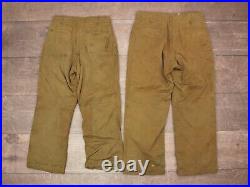 Men's VTG WWII Lot of 6 US Army Tanker Pants Kersey Wool Lined Sz 30-33 WW2 40s