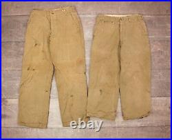 Men's VTG WWII Lot of 6 US Army Tanker Pants Kersey Wool Lined Sz 30-33 WW2 40s