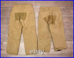 Men's VTG WWII Lot of 6 US Army Tanker Pants Kersey Wool Lined Sz 30-33 WW2 40s