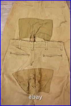 Men's VTG WWII Lot of 6 US Army Tanker Pants Kersey Wool Lined Sz 30-33 WW2 40s