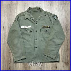 Men's Vintage HBT 13 Star US Army Issued Field Jacket WWII 1940's Medium Rare