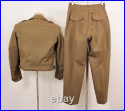 Men's Vtg Post WWII US 4th Army Ike Uniform Jacket & Pants Sz 34 S WW2 40s Men's Vtg Post WWII US 4th Army Ike Uniform Jacket & Pants Sz 34 S WW2 40s