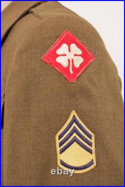 Men's Vtg Post WWII US 4th Army Ike Uniform Jacket & Pants Sz 34 S WW2 40s Men's Vtg Post WWII US 4th Army Ike Uniform Jacket & Pants Sz 34 S WW2 40s