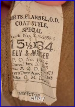 Men's Vtg WWII 63rd Infantry US 5th Army Ike 3 PC Wool Uniform Sz 38 R WW2 40s