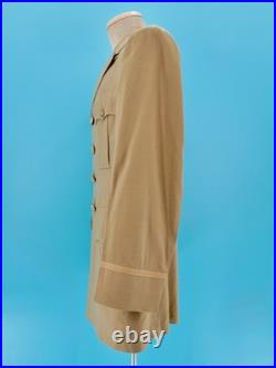 Men's Vtg WWII US Army Khaki Wool Officer's Summer Uniform Jacket Sz M WW2 40s