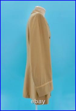 Men's Vtg WWII US Army Khaki Wool Officer's Summer Uniform Jacket Sz M WW2 40s