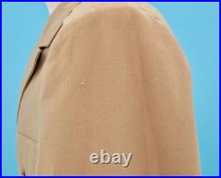 Men's Vtg WWII US Army Khaki Wool Officer's Summer Uniform Jacket Sz M WW2 40s