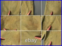 Men's WWII 1940s Canadian Army Cotton Work Pants 32x31 40s Vtg Military Trousers