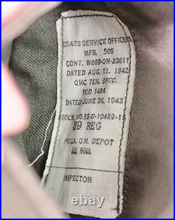 Men's WWII US Army Officer's Altered Ike Jacket & 2 Pants Wool Uniform WW2