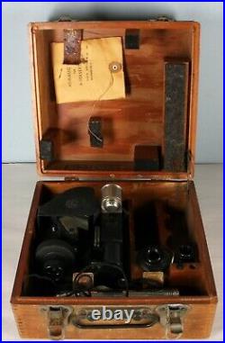 Military Army Air Force Sextant Model A-10a In Original Wood Case
