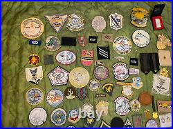 Military Junk Drawer Lot, WW2 Modern Boy Scout Medals Patches USMC Army Navy