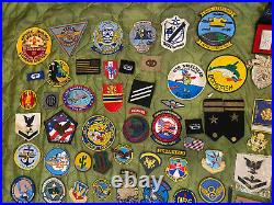 Military Junk Drawer Lot, WW2 Modern Boy Scout Medals Patches USMC Army Navy