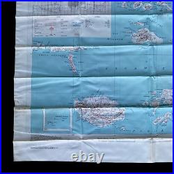 Mint Condition WWII 1943 New Guinea US Army Navy Pilot Pacific Bailout Silk Map