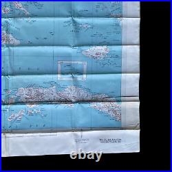 Mint Condition WWII 1943 New Guinea US Army Navy Pilot Pacific Bailout Silk Map