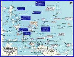 Mint Condition WWII 1943 New Guinea US Army Navy Pilot Pacific Bailout Silk Map