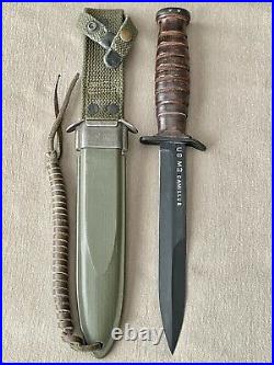 Mint WW II US M3 Camillus Blade Marked Trench Fighting Knife M8 Army Airborne EX