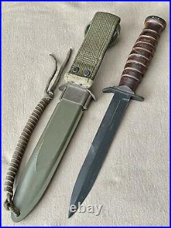 Mint WW II US M3 Camillus Blade Marked Trench Fighting Knife M8 Army Airborne EX