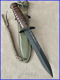 Mint WW II US M3 Camillus Blade Marked Trench Fighting Knife M8 Army Airborne EX