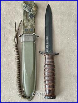 Mint WW II US M3 Camillus Blade Marked Trench Fighting Knife M8 Army Airborne EX