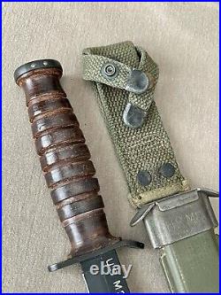 Mint WW II US M3 Camillus Blade Marked Trench Fighting Knife M8 Army Airborne EX