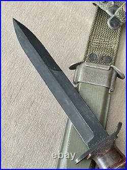 Mint WW II US M3 Camillus Blade Marked Trench Fighting Knife M8 Army Airborne EX