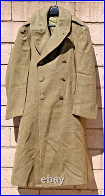 Minty Original Large Size 40s Ww2 Us Army Soldiers Wool Greatcoat USA Wwii