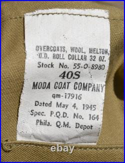 Minty Original Large Size 40s Ww2 Us Army Soldiers Wool Greatcoat USA Wwii