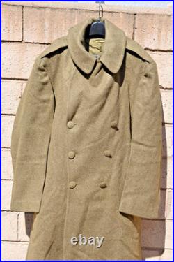Minty Original Large Size 40s Ww2 Us Army Soldiers Wool Greatcoat USA Wwii