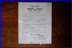 Montgomery D-Day Letter to Troops 1944 WWII. 21 Army Group, Original. Britain