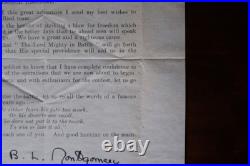 Montgomery D-Day Letter to Troops 1944 WWII. 21 Army Group, Original. Britain