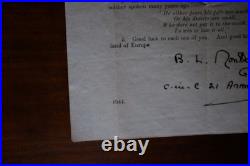 Montgomery D-Day Letter to Troops 1944 WWII. 21 Army Group, Original. Britain